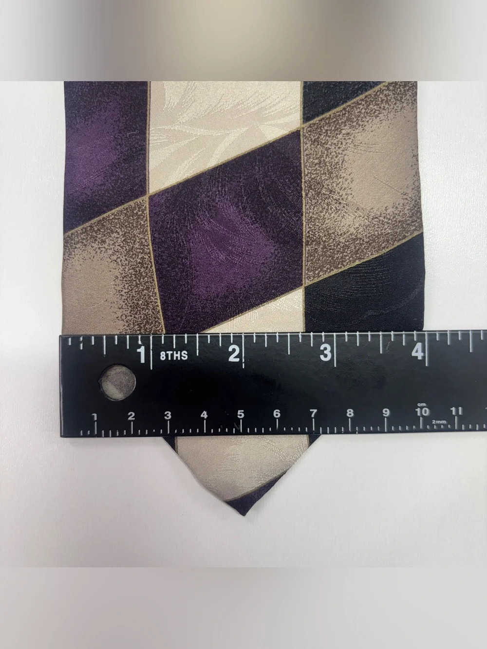 Vintage Geoffrey Beene Italian Silk Wide Geometric Tie Made in USA